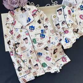 秋冬季新款海岛绒睡衣女日系卡通保暖舒适加厚减龄学生家居服套装