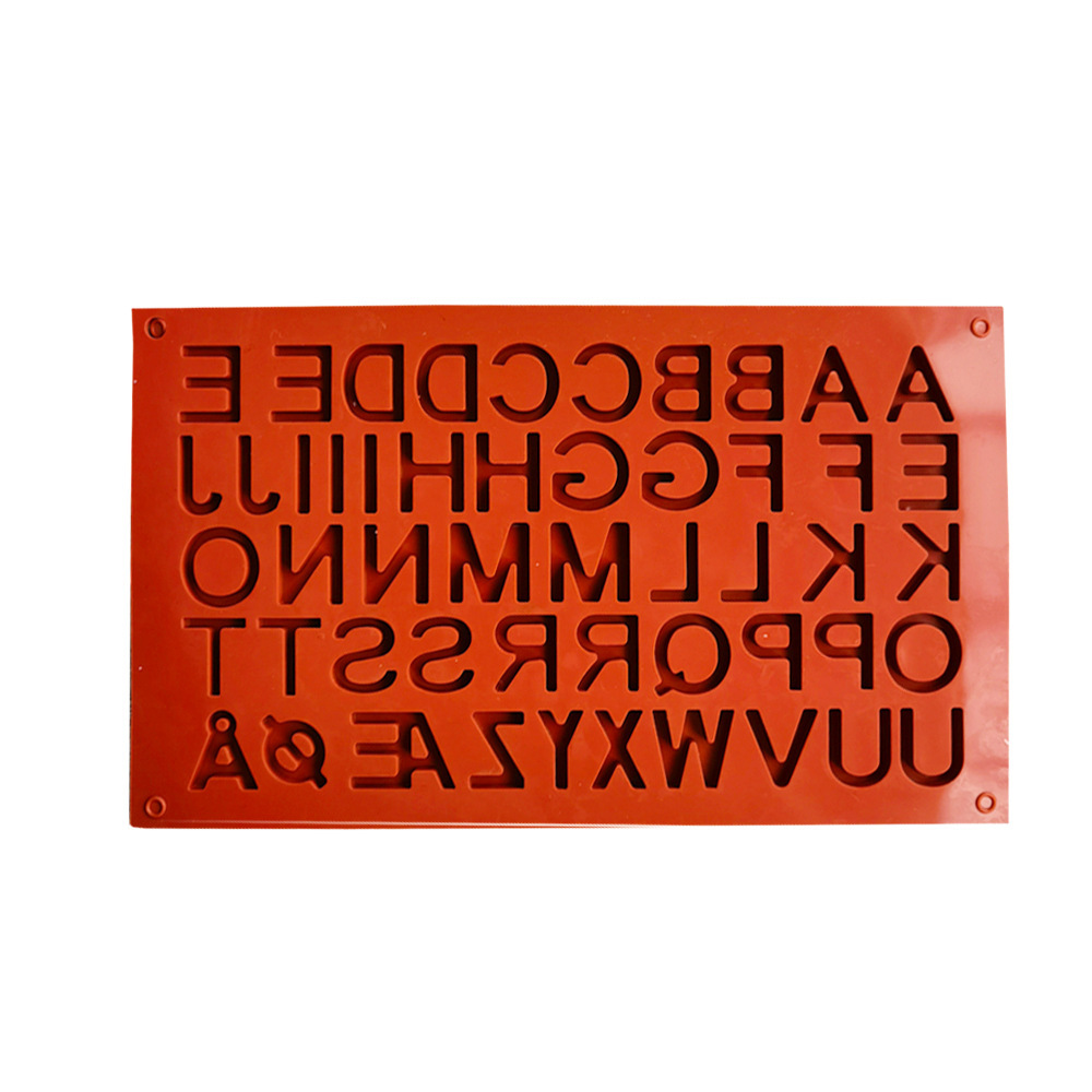 Dobles letras de chocolate transversal 199 molde de silicona pastel helado pudín molde de postre jabón utensilios