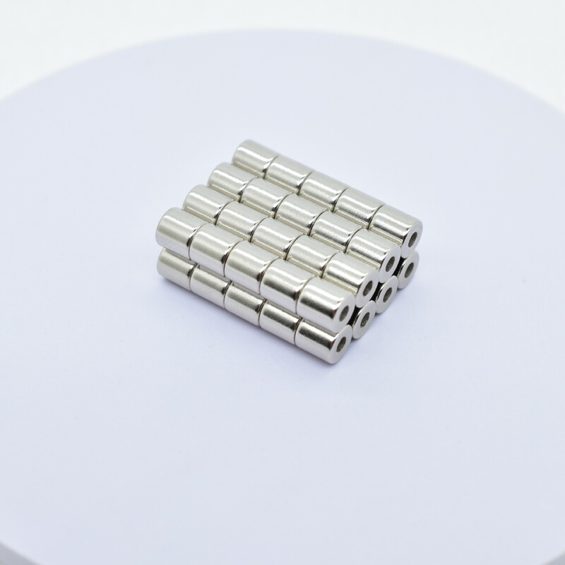 5X5, 6x 6 cylindrical magnetic buckle with hole strong magnetic necklace buckle DIY jewelry buckle iron buckle accessories