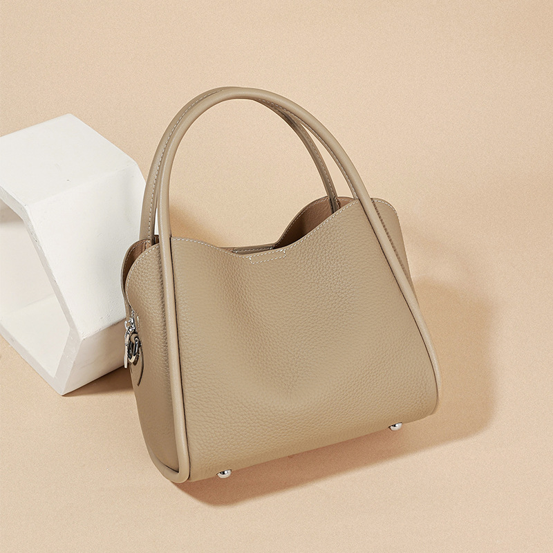 Dames bucket tas - stijlvolle schoudertas van echt leer_voghion.com