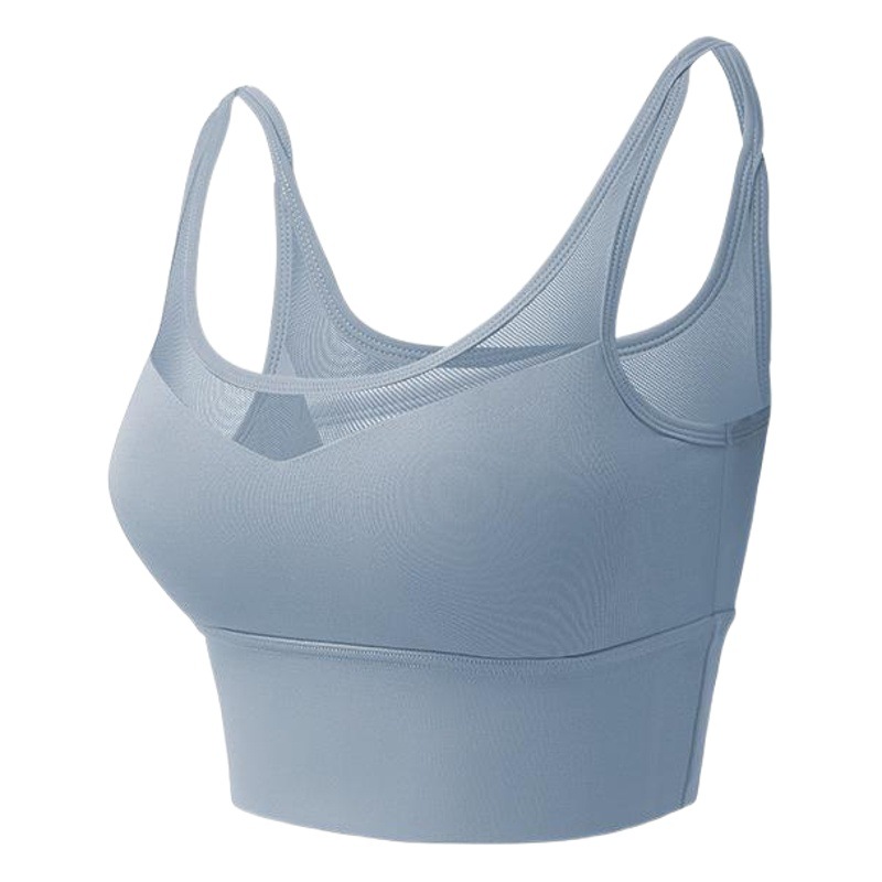 Juyitang deportes ropa interior yoga belleza espalda Cruz a prueba de golpes push up conformación deportes fitness hombro fino sujetador
