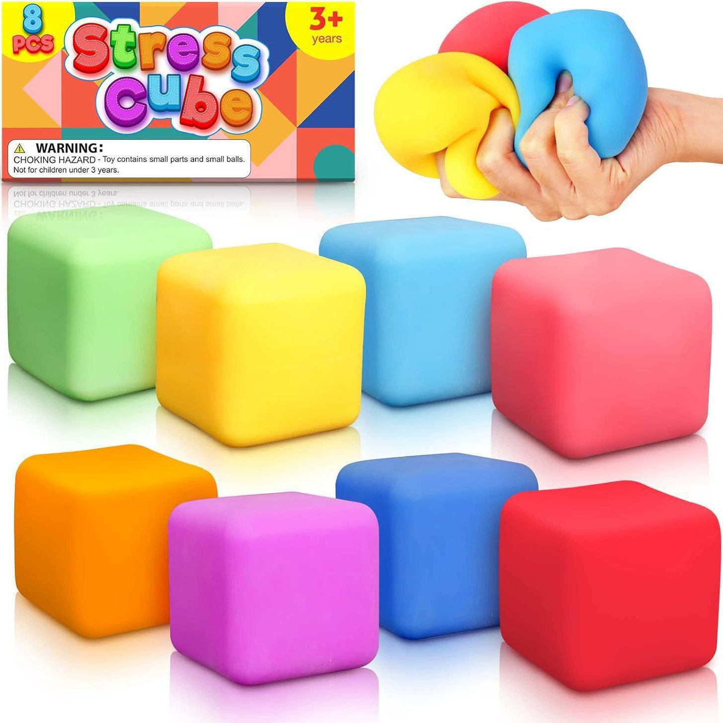 Популярная игрушка для снятия стресса от Amazon: развивающая игрушка-кубик из мальтозы для лепки, мяч для снятия стресса, декомпрессионный куб, пластилин.