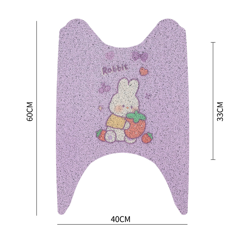 Cartoon Universal Electric Vehicle Pedal Mat Wire Ring Can Be Cut and Rubbed, Simple Electric Vehicle Waterproof Foot Mat