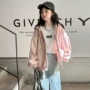 字母女童新款连帽拉链衫