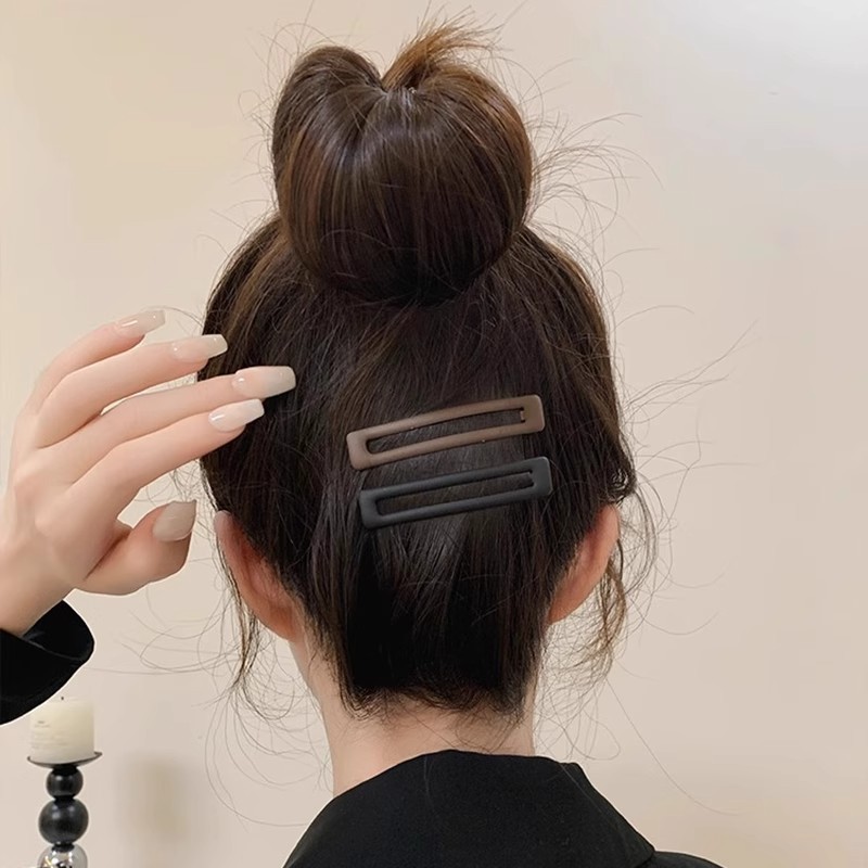 ワンワードヘアクリップ、額サイド前髪クリップ、女性秋冬後頭部BBクリップ、小さなヘアピンヘッドドレス|undefined