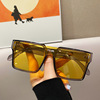 Windproof sunglasses with letters, sun protection cream, 2022, Korean style, fitted, UF-protection