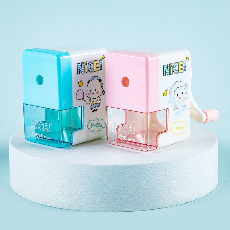 7709 AGRADABLE Sacapuntas de lápiz de aprendizaje estudiante suministros de papelería al por mayor sacapuntas suministros creativos sacapuntas