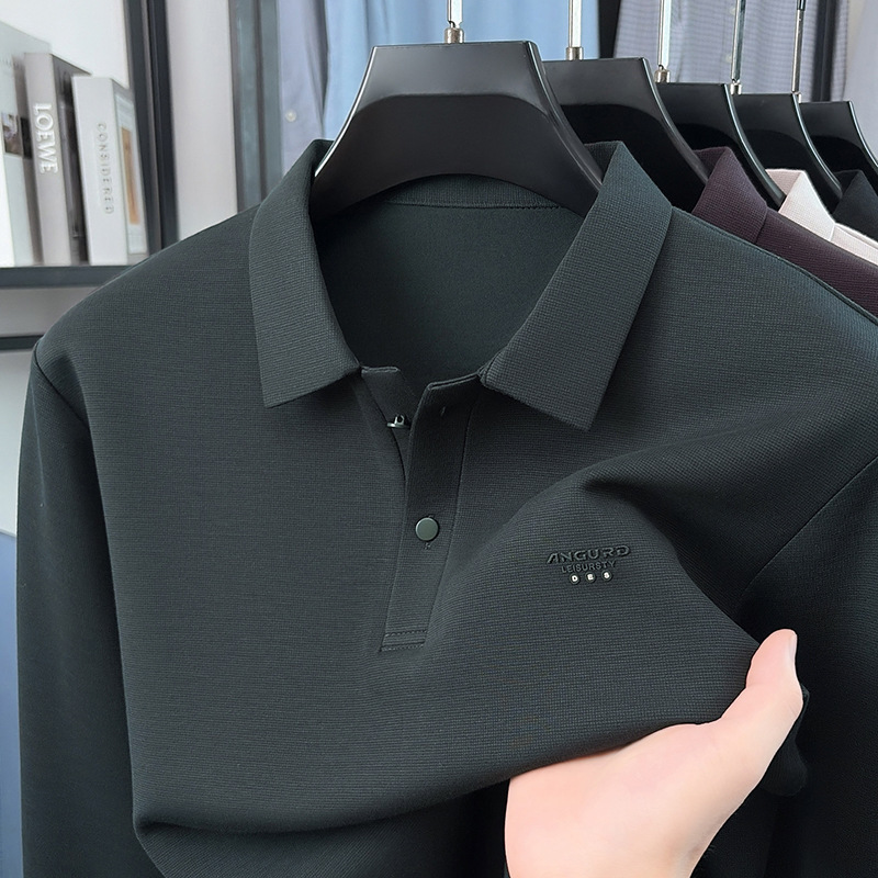 High-quality new autumn air-layer long-sleeve t-shirt for men, 2026 new style, casual breathable men's polo shirt with a turn-down collar High-quality new autumn air-layer long-sleeve t-shirt for men, 2026 new style, casual breathable men's polo shirt with a turn-down collar