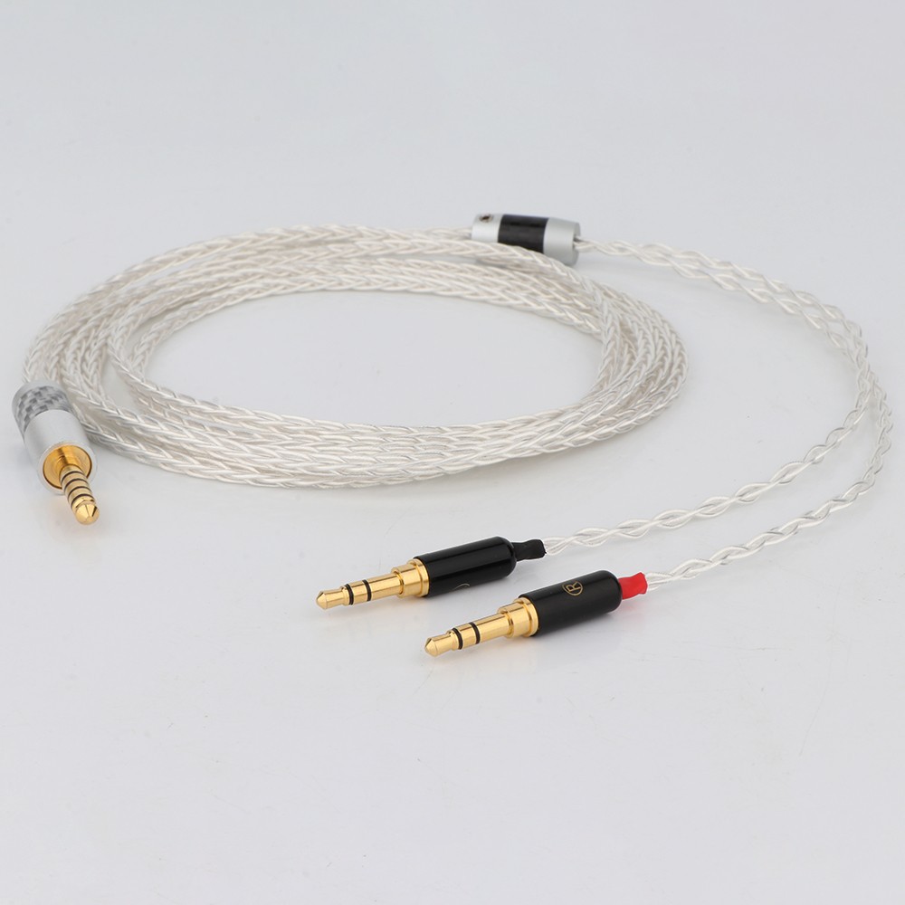 Preffair HIFI8芯7NOCC镀银平衡耳机升级线适用于Hifiman SUNDARA