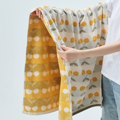 小清新苹果樱桃纯棉柔软儿童洗脸小方巾全棉提花成人面巾洗澡浴巾