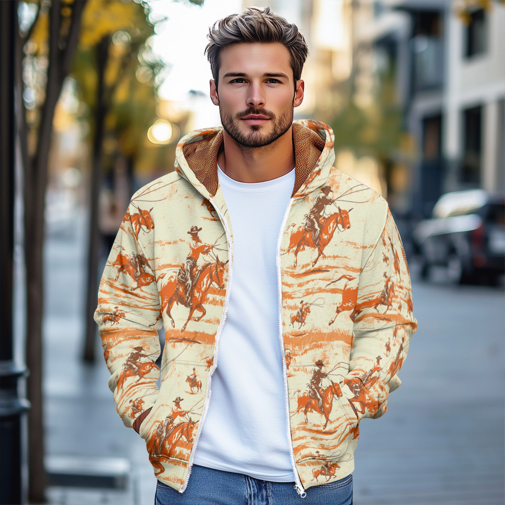 Alta calidad otoño e invierno suéter con capucha para hombre tendencia 3d animal estampado con capucha con cremallera chaqueta MF12
