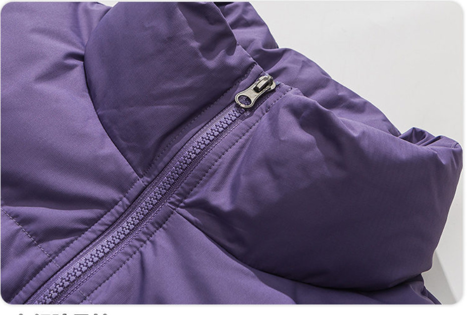 Veste en coton décontractée pour homme, nouvelle collection hiver 2023, couleur unie, col montant, ample, épaisse, mode_voghion.com