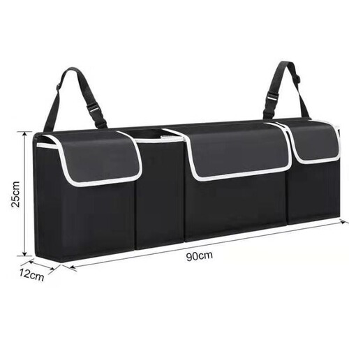 Temu Car Trunk Storage Bag, Car Seat Back Oxford Cloth Hanging Bag, Multifunctional Car Organizer Bag