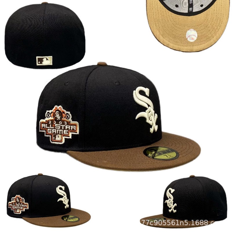 2024 nuevo estilo comercio exterior al por mayor SOX gorra de béisbol completamente sellada gorra de hip hop completamente cerrada para parejas de hombres y mujeres gorra de visera