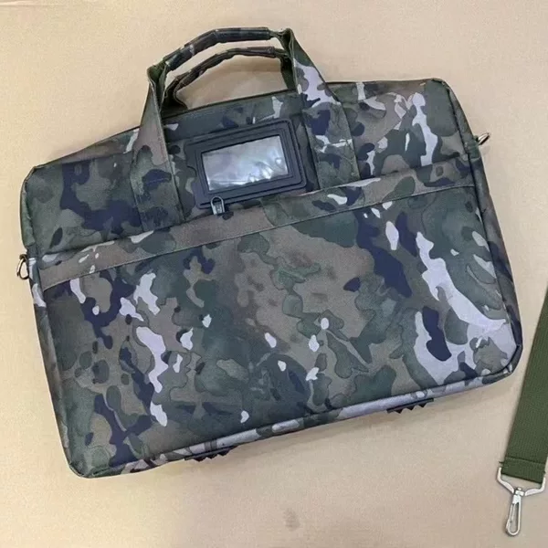 Camouflage File Bag Military Fan Work Bag Outdoor Large Capacity Multifunctional Briefcase Handbag Computer Bag Conference Bag