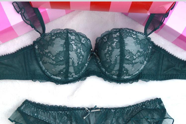 Nieuwe kanten kleine borstplooi inzetstuk pad dames 9227 bh set 16002_voghion.com