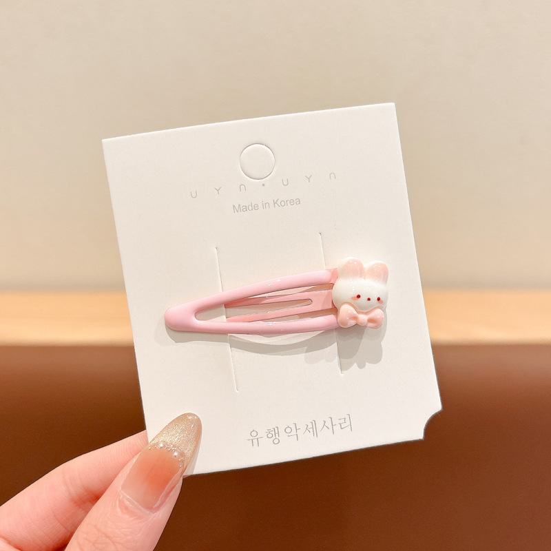 Coreana lateral frange clip de cabello de la frente de mujer sensación avanzada 2025 nuevo toque de dopamina clip de boca de pato