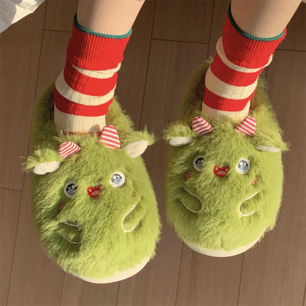 Monster grass green half heel