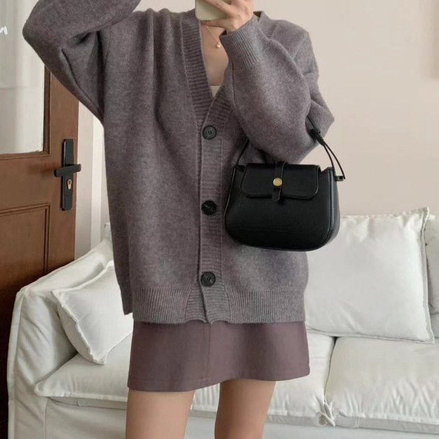 24 invierno Puyuan suéter khaki chaqueta mujer engrosado 2024 otoño invierno nuevo estilo coreano image 5