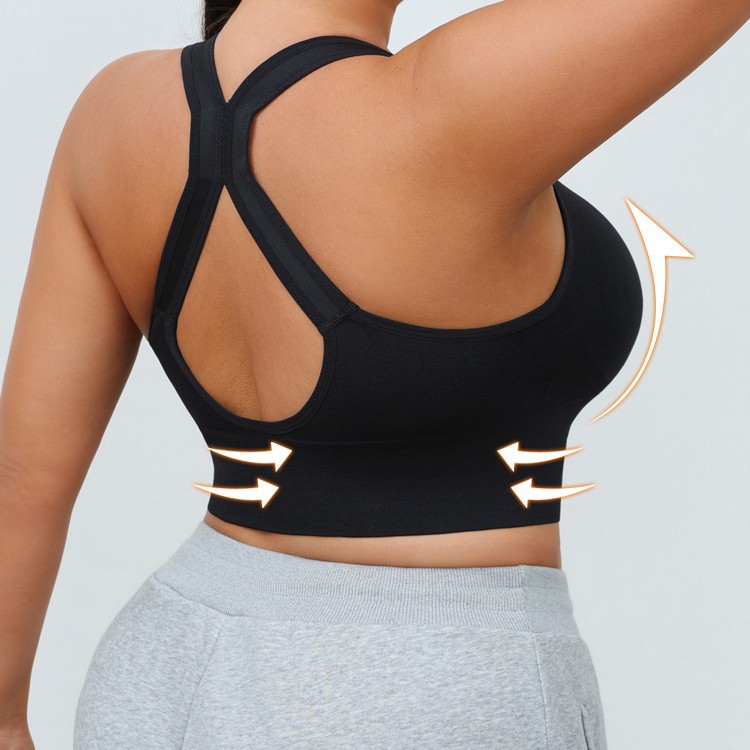 Cremallera delantera sujetador deportivo sin anillo de acero a prueba de terremotos se reúne para correr, yoga, chaleco de fitness, ropa interior para mujeres se puede usar fuera image 4