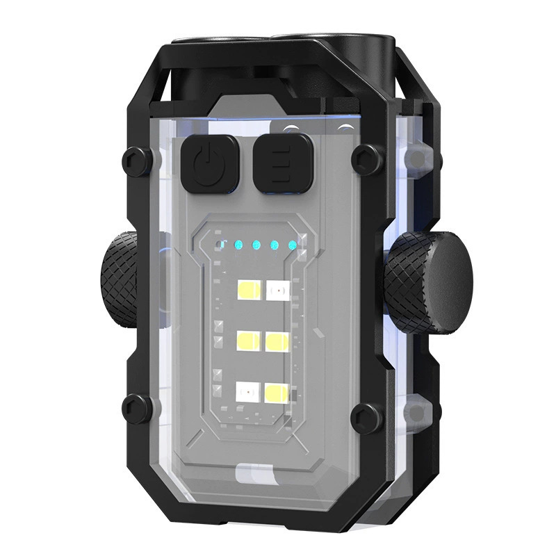 Nueva luz de llavero transfronteriza Tipo-C recargable pistola de acero pequeña de alto brillo al aire libre fuente de luz doble luz fuerte mini lámpara de succión magnética image 7