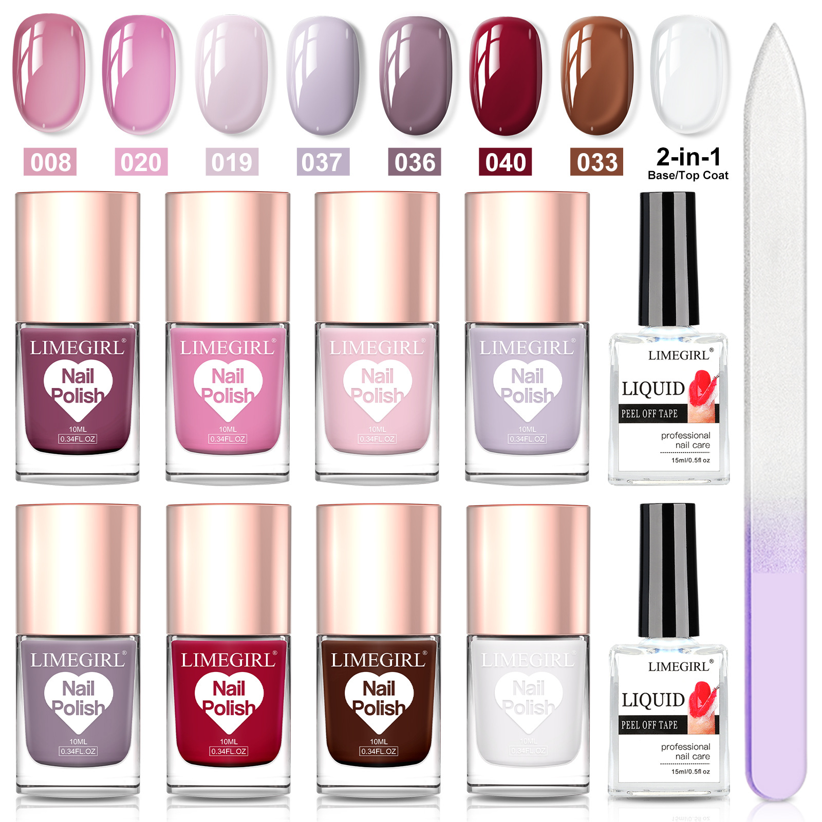 2025 nuevo salón de uñas transfronterizo especial color nude juego de pegamento de esmalte de uñas blanco esmalte de uñas rosa sin tostado duradero