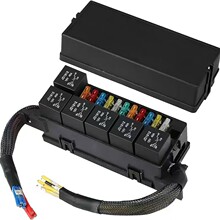 6路汽车保险丝盒12V24V 继电器盒房车汽车保险丝座 多路继电器盒