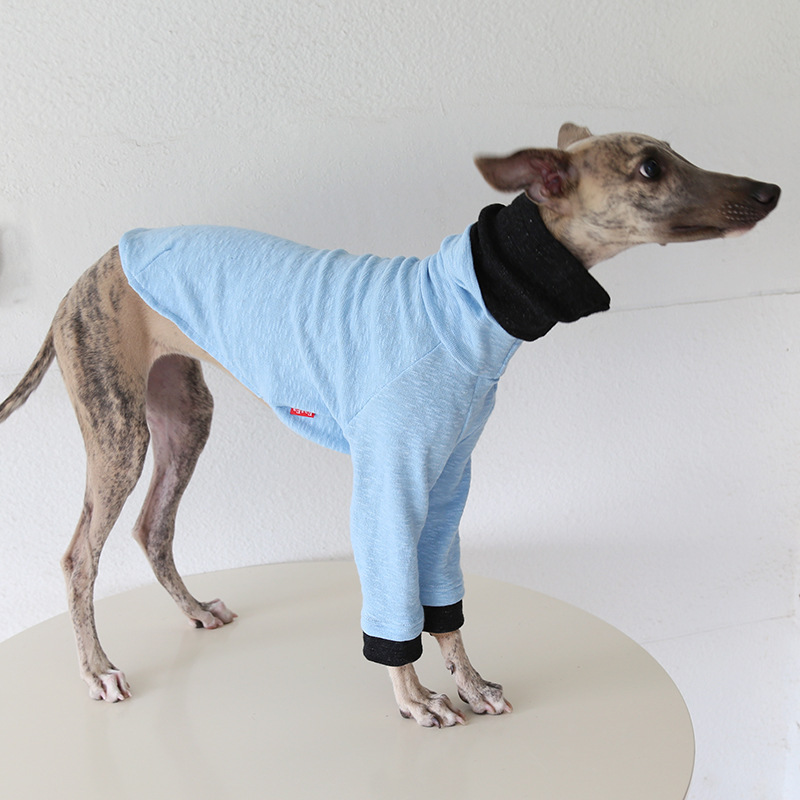 Petstyle 双色袖领打底衫 意大利小灵缇惠比特宠物衣服跨境亚马逊|undefined