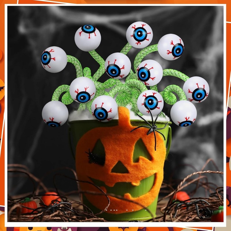 跨境新品 Halloween three-dimensional eye 万圣节立体眼珠插花|undefined