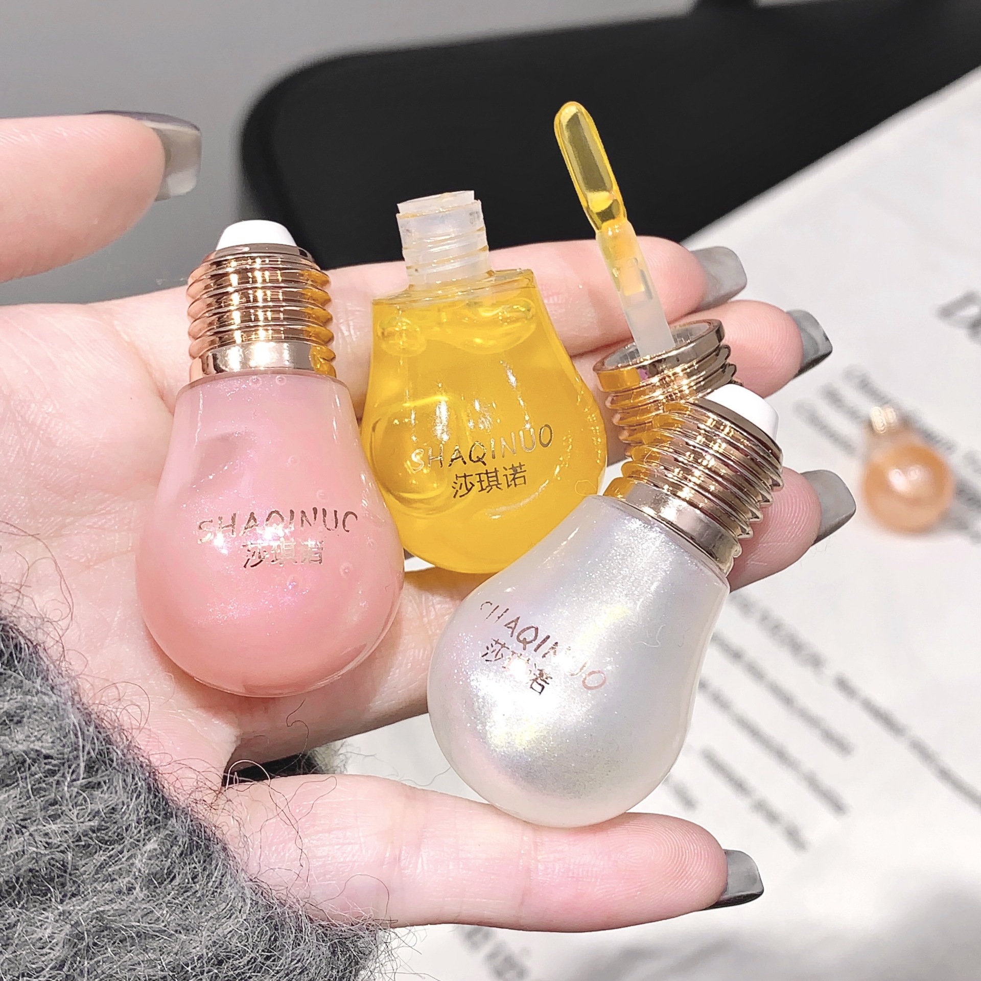 Makeup Sachino glass water gloss lip gloss jelly transparent moisturizing lip oil bulb lip glaze mirror shiny pouty lips