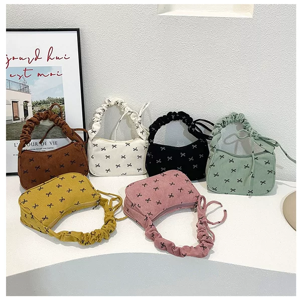 2026 New Niche Design Bowknot Underarm Bag for Women, High-end Fashionable Versatile Shoulder Bag, Stylish Small Phone Bag
