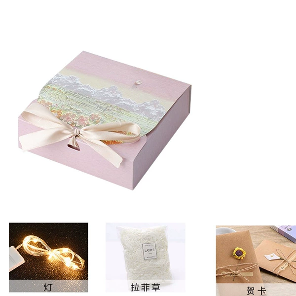 Huahai Yunhai+grass+light+greeting card purple powder