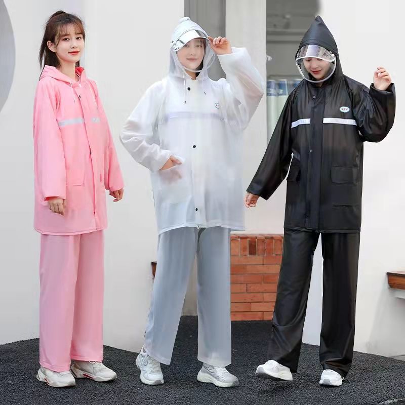 Raincoat Rain pants suit Rainstorm Electric vehicle whole body Fission thickening adult men and women Dedicated Integrated Outdoor models