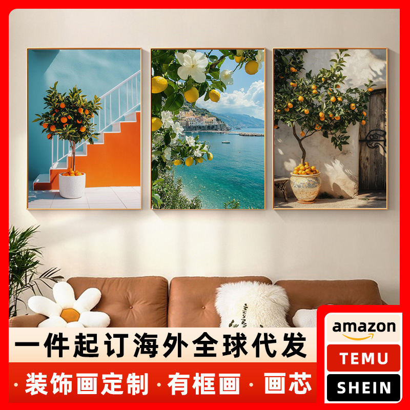 Scandinavian Small Fresh Living Room Decorative Painting Landscape Frameless Painting Aliexpress Hot Selling Ins Style Spray Painting Poster Painting Core
