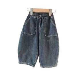 加绒百搭儿童牛仔裤男女童通用直筒宽松裤宝宝休闲裤一体绒男童裤