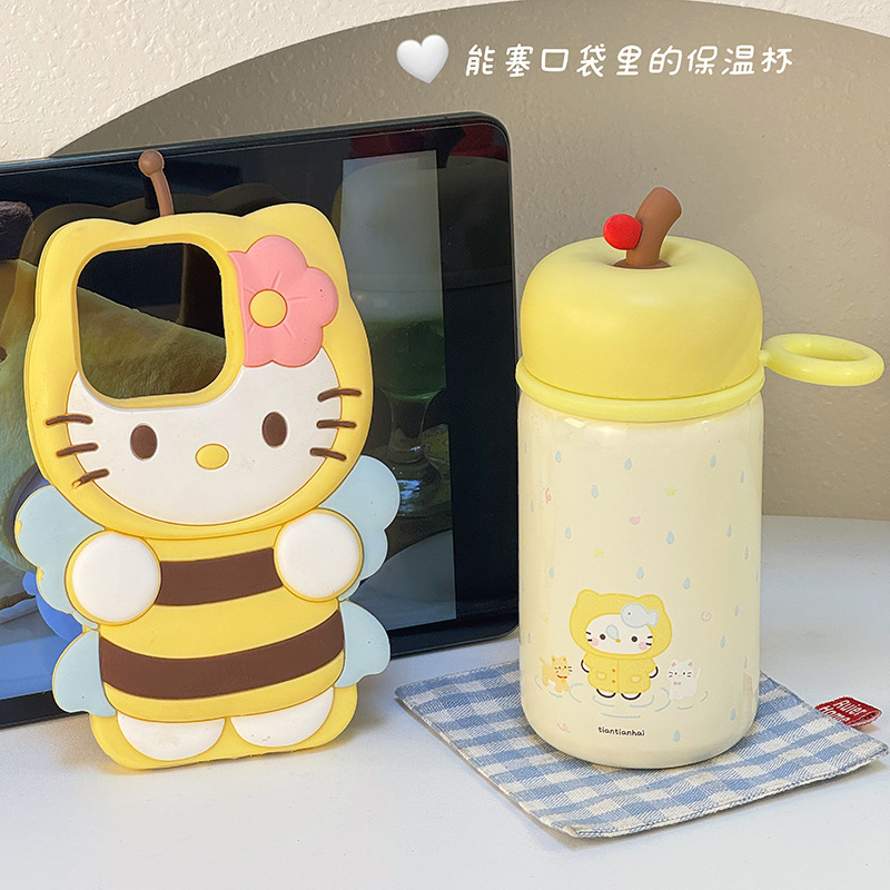新款高颜值保温杯学生小众316不锈钢女生水杯可爱随手杯卡通直饮|undefined