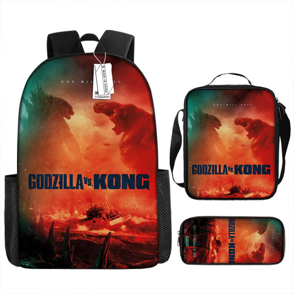 Godzilla Grado 3 grado 4 Escuela Primaria mochila reducción de carga de protección de la columna vertebral bolsa de almacenamiento al por mayor
