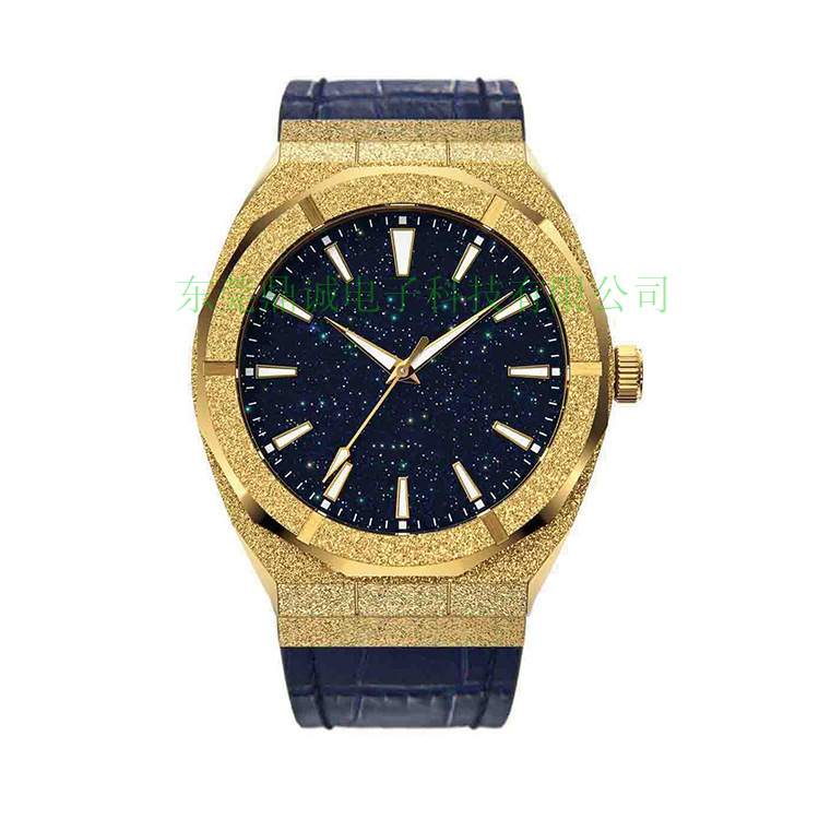 Nuevo reloj de cuarzo de acero inoxidable PR transfronterizo oro acero reloj de arena luz nocturna estrella reloj de hombre literalmente un