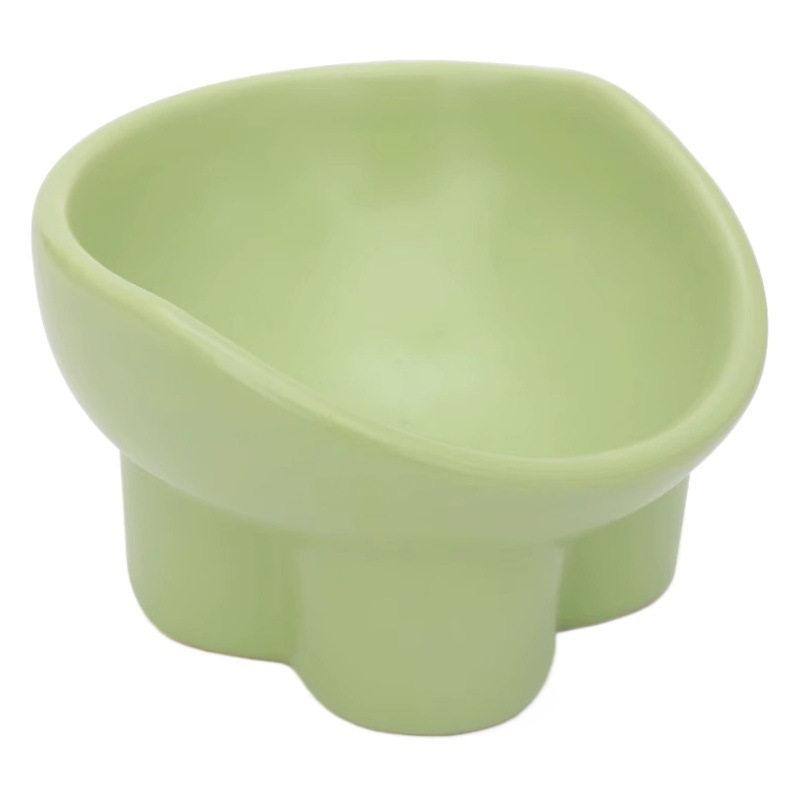 Gato Tazón de cerámica tazón de comida para gatos tazón de perro tazón de comida tazón de arroz para gatos tazón de agua de gran diámetro tazón oblicuo tazón antidetonante suministros para mascotas