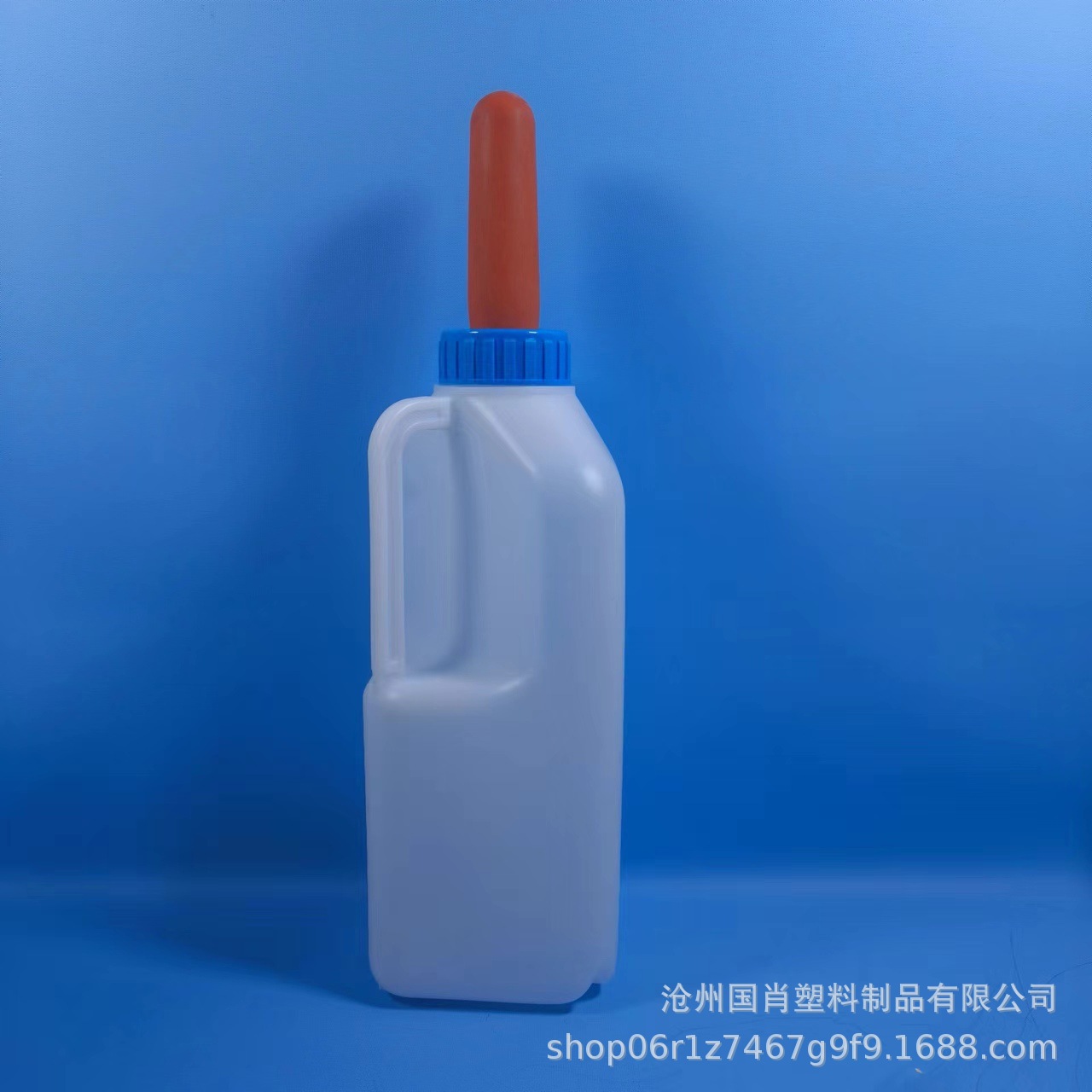 2 litros 4 litros engrosada botella de alimentación de ternera cuadrada botella de alimentación veterinaria Tipo de exportación de ternera botella de alimentación pezón