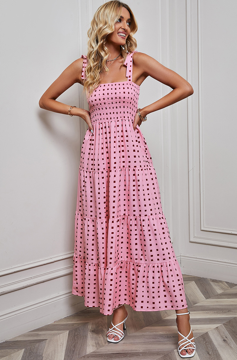Summer Women Clothing Vacation Sexy Strap High Class Elegant Printing Slip Dress Women main image 0