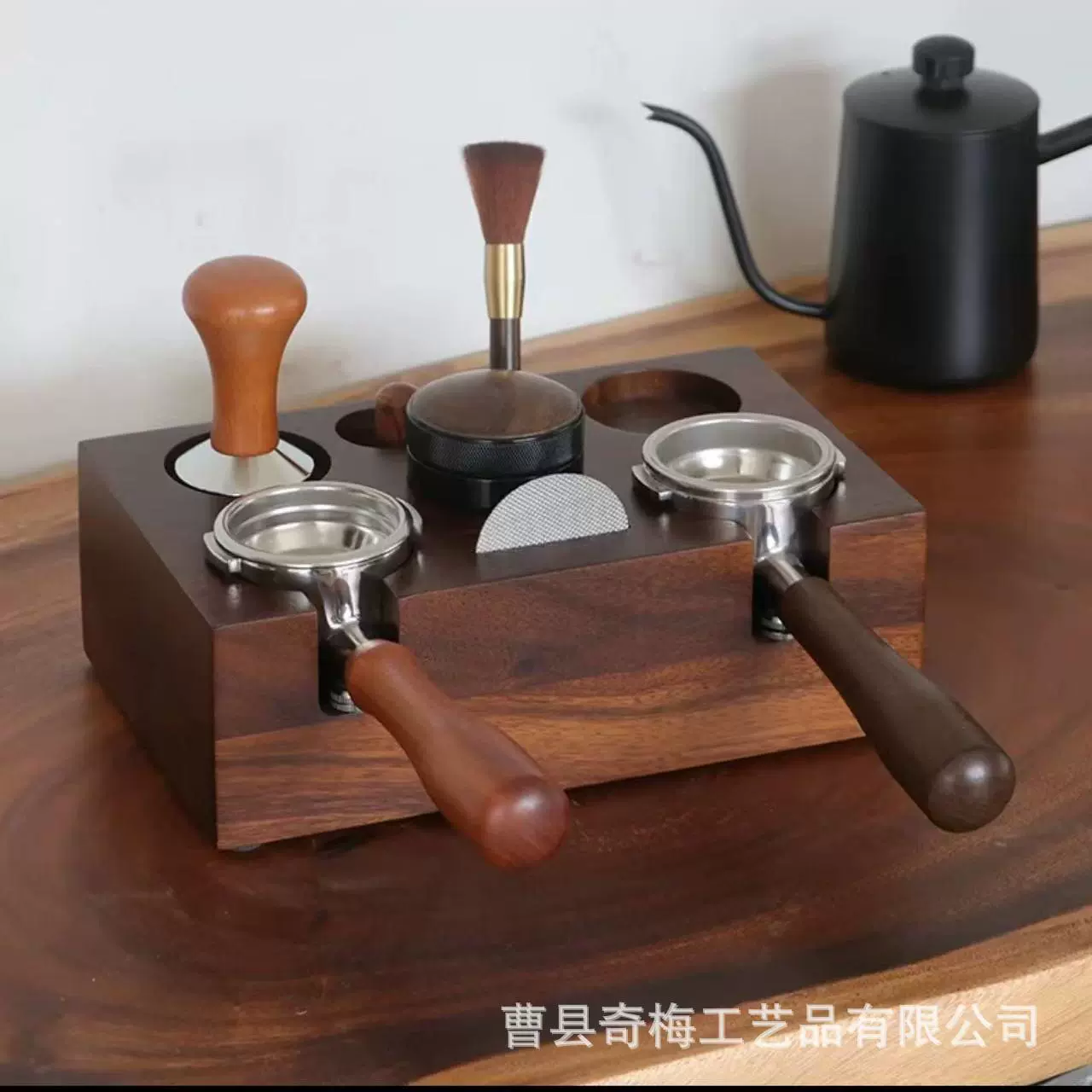 Кофемашина для бара для хранения коробки для порошка ручка кронштейн для прессования порошка для порошка многофункциональная основа из цельного дерева