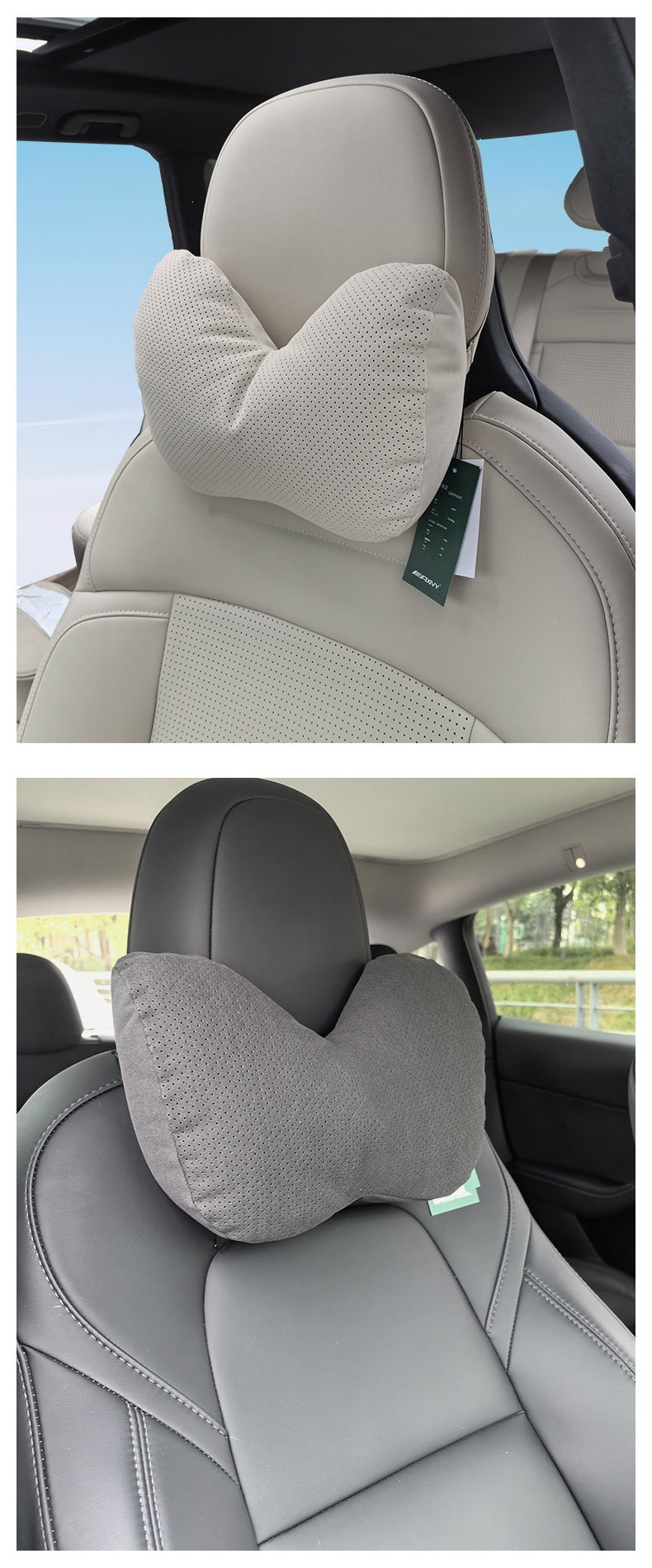 Axivy car headrest, neck pillow, and lumbar support integrated sports seat for Tesla, cute and high-end for girls