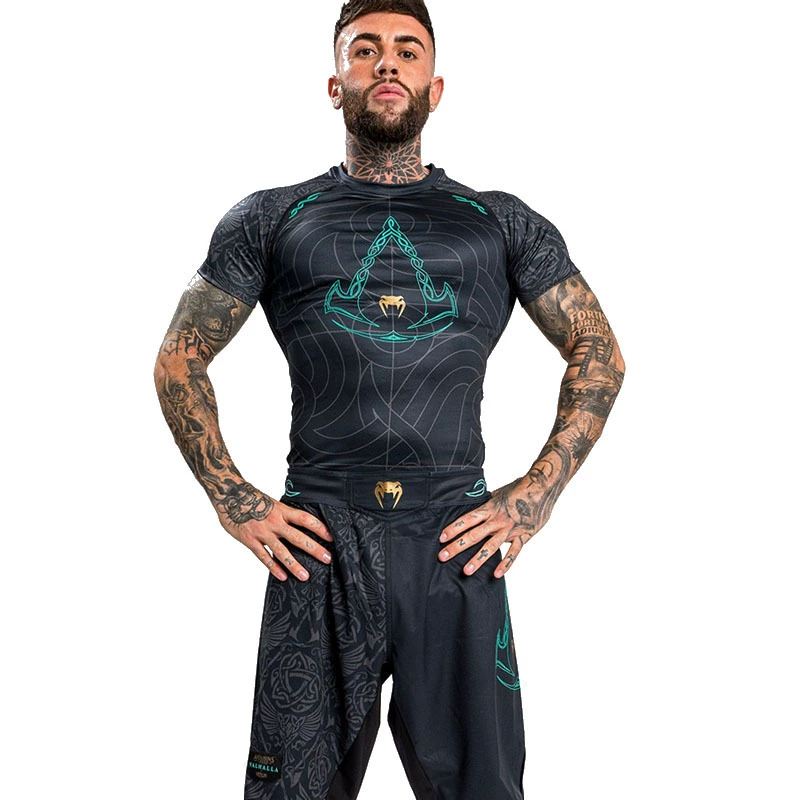VENUM Venom Быстро сохнущие шорты с коротким рукавом MMA тренировочные спортивные лосины мужской высокий эластичный баскетбол костюм