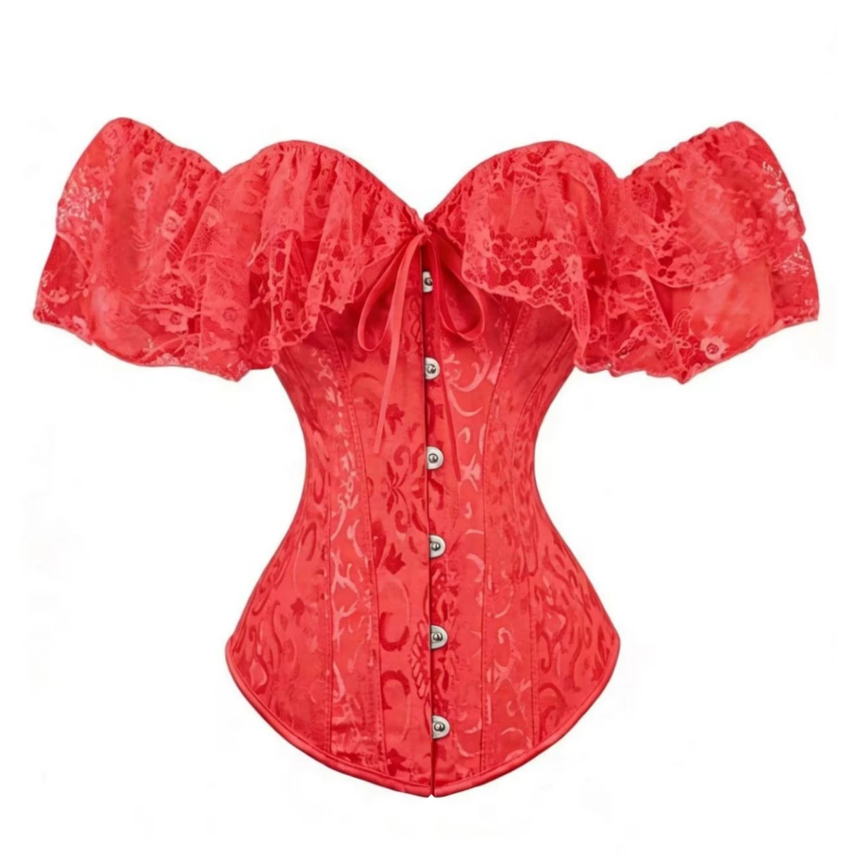 Корсетное костюм shapewear с кружевами, европейский стиль открытое плечо плащ, размеры XS–6XL, множественные цвета