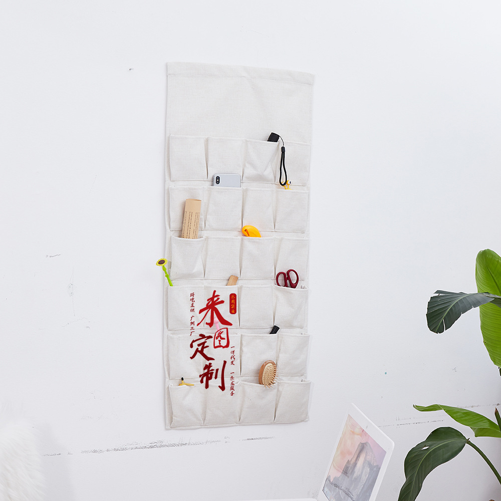 La imagen se puede arreglar detrás de la bolsa de almacenamiento de la puerta bolsa de almacenamiento colgante de pared bolsa de almacenamiento de varilla colgante de pared bolsa de organización