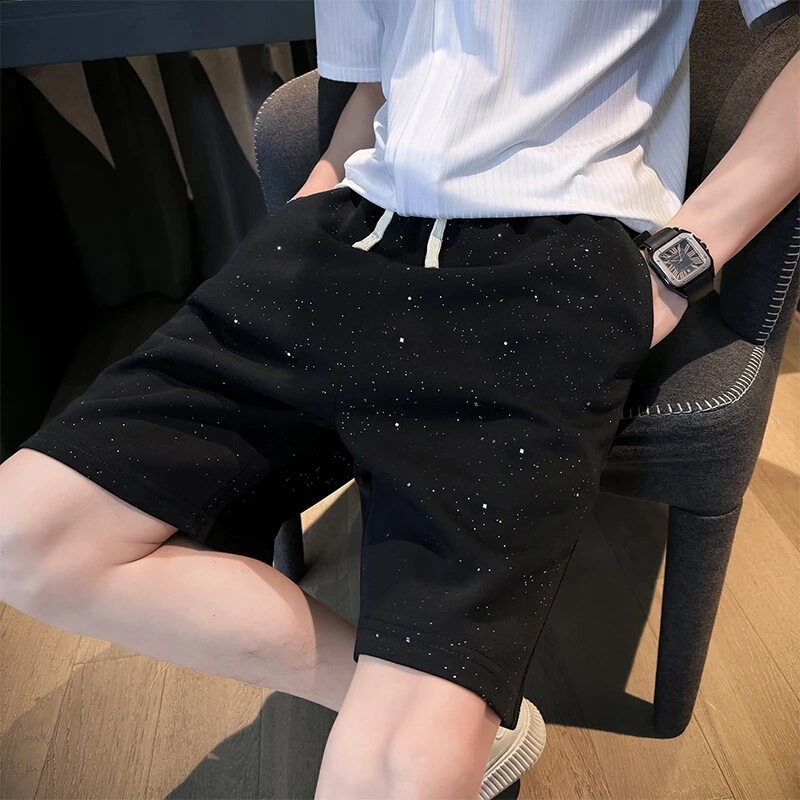 Summer Hot-Selling Star-Patterned Shorts, Casual Loose Five-Point Pants, Trendy Brand Mid-Length Pants, 2026 New Model Men's Summer Shorts