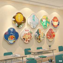 9WQP批发传统节日幼儿园环境布置材料走廊楼梯墙面装饰环创文化主