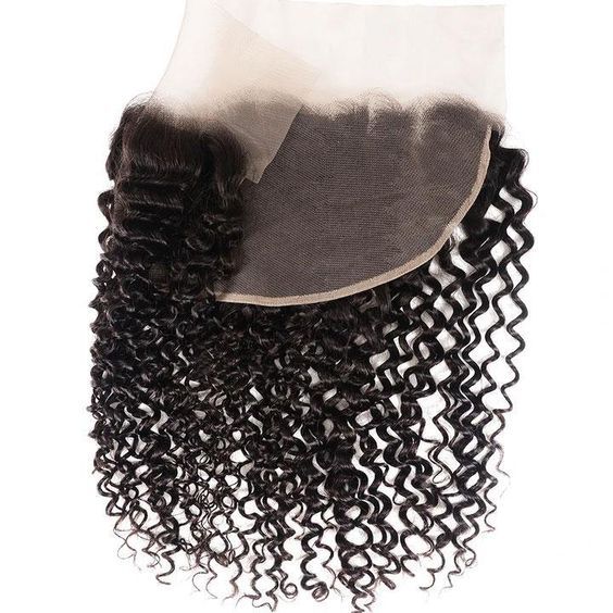 13*4 water wave HD Transparent lace huamn hair frontal closu