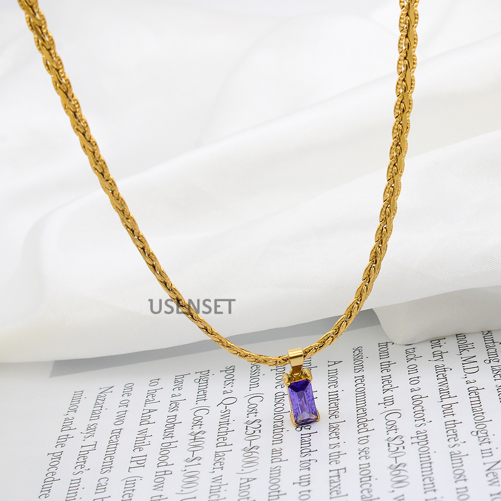 Fashion Geometric Copper Water Drop Pendant Necklace 1 Piece